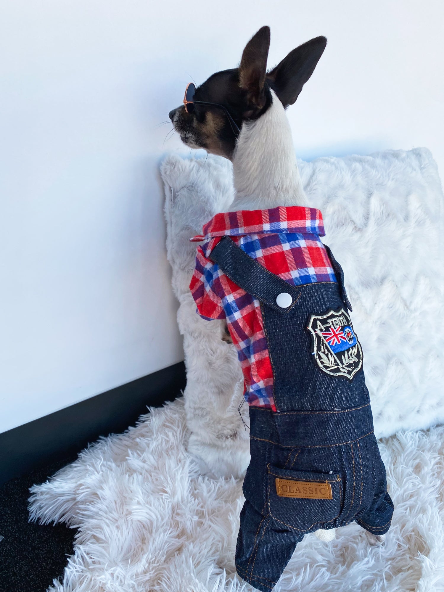 Denim Flannel Onesie