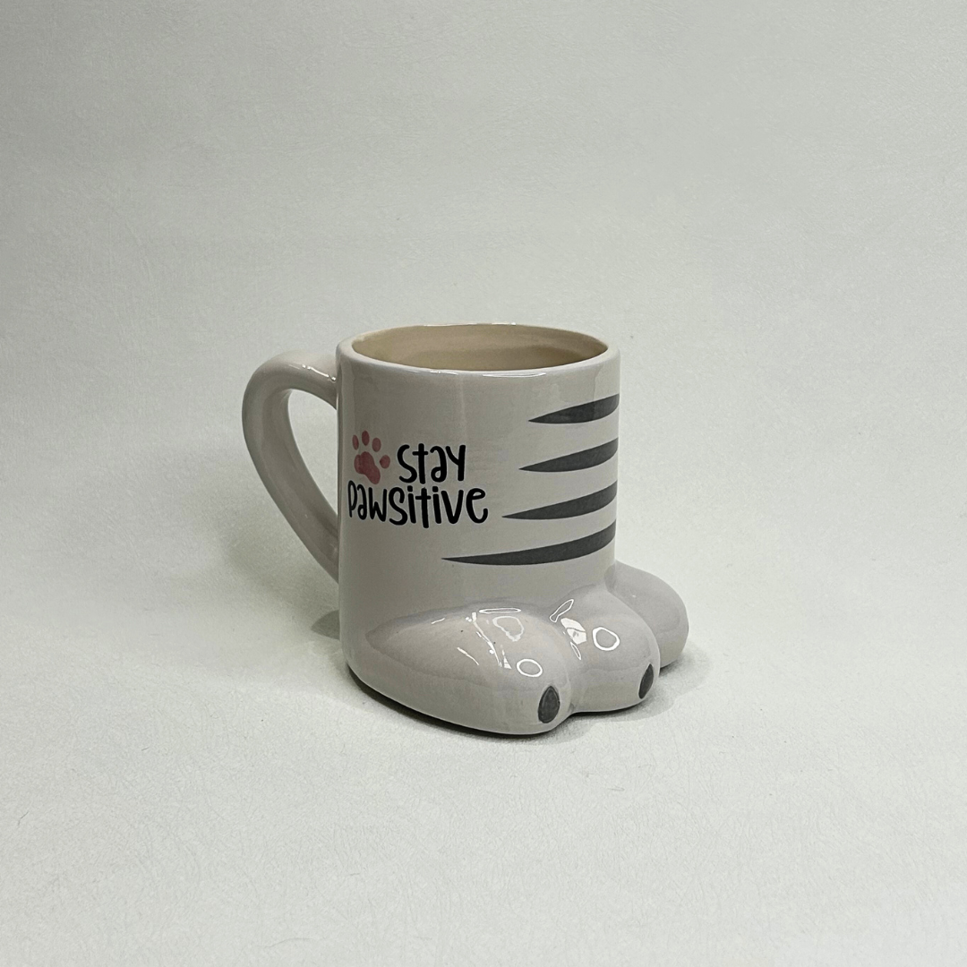 Stay Pawsitive Paw Mug