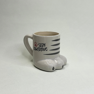 Stay Pawsitive Paw Mug