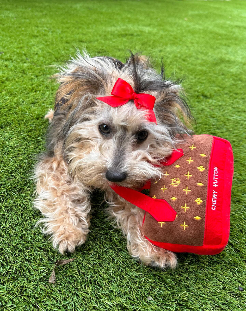 Chewy Vuiton Red Purse Toy