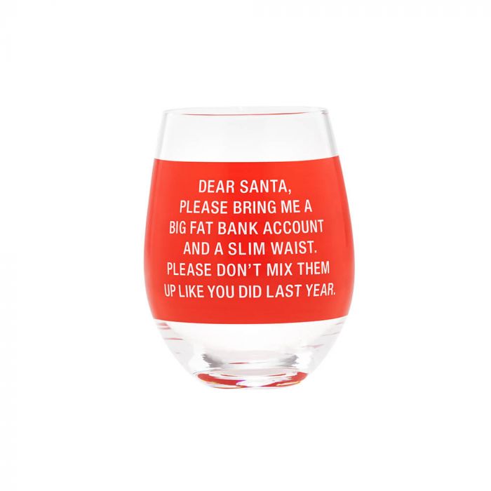 Dear Santa Glass