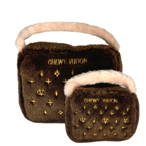 Chewy Vuiton Brown Purse Toy