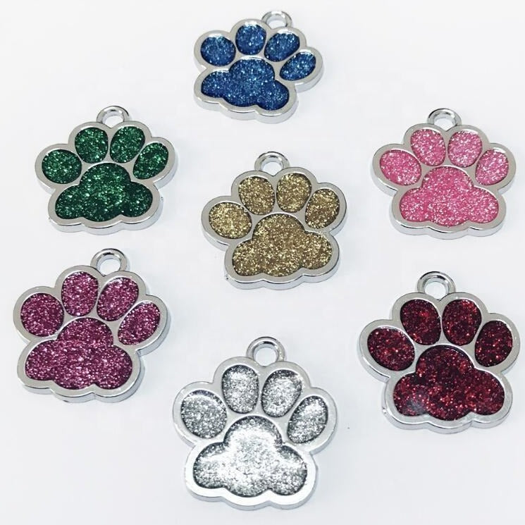 Sparkle Dog Paw Tags