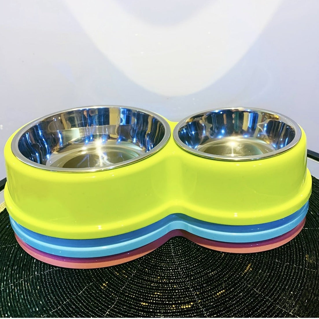 Double Stainless Steel Bowls