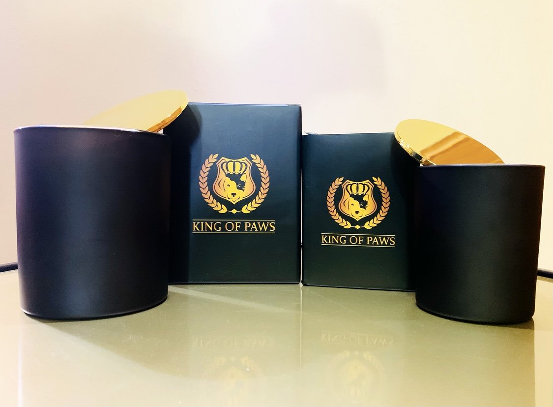 Medium and Large Black Candle