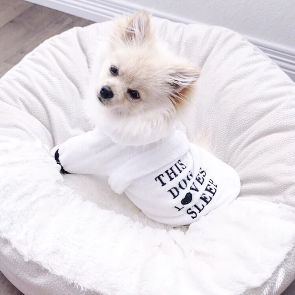 Dog Loves Sleep Bathrobe